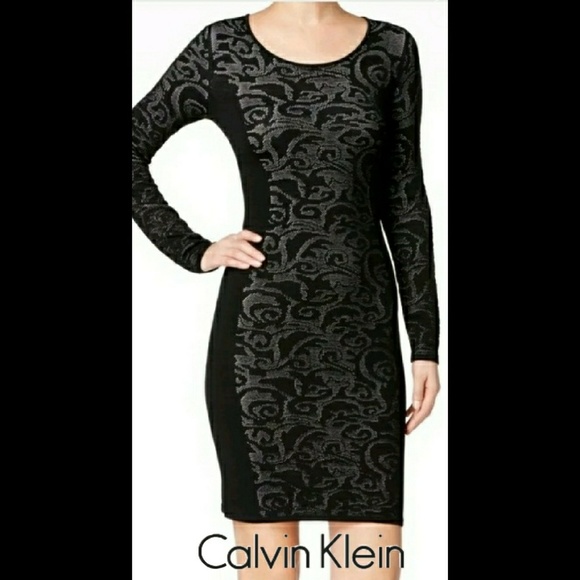 Calvin Klein Dresses & Skirts - NWT HOT Calvin Klein Woven Sweater Dress RETAIL $134
